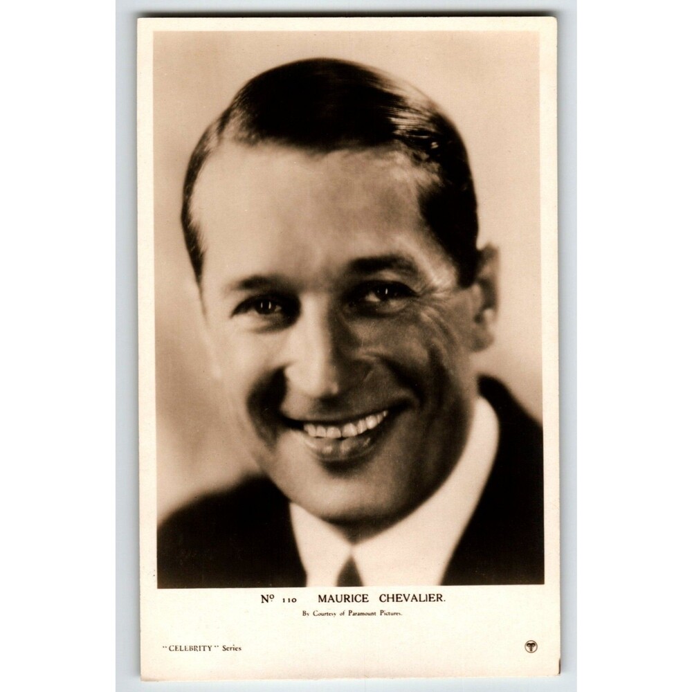 Maurice Chevalier French Singer Real Photo Postcard RPPC Unused PAP Ram